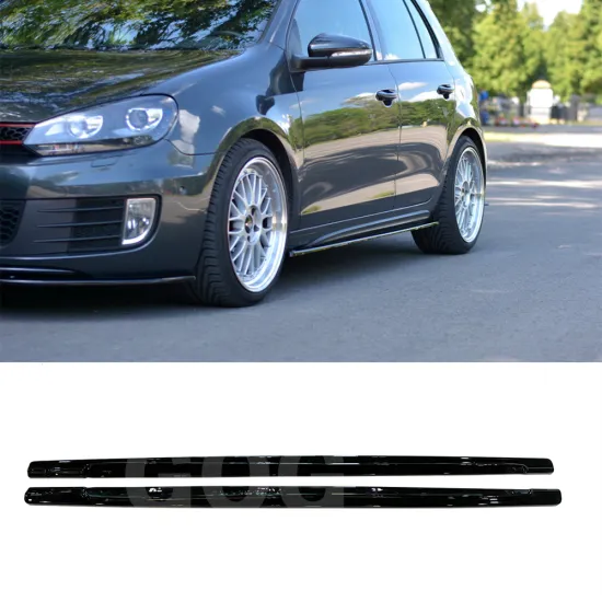 High Quality ABS Gloss Black Car Side Skirt Splitter MAX Style for VW Golf MK6 GTI 2008-2012