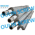 Bimetal Jwell Sjsz80/156, Liansu Sz80 Conical Twin Screw Barrel for High Calcium PVC Sheet