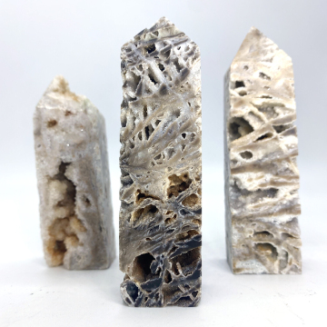 High Quality Druzy Pink Crystal Sphalerite Points & Purple Sphalerite Towers for Healing