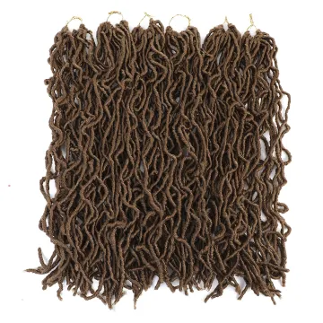 Wholesale fiber nu locs crochet braid hair ombre 24inch curly faux locs dreadlocks nu locs boho synthetic hair extension