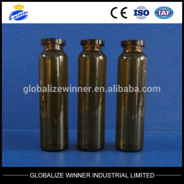 10ml amber tubular glass vial