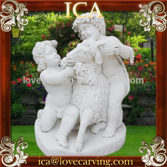Customized hand carving life-size marble stone children statues                        
                                                Quality Assured