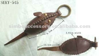fashion genuine leather mouse promotional gifts keyring keychain pendant