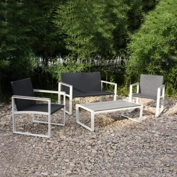 Outdoor Garden Park Aluminum Rattan Furniture Sets