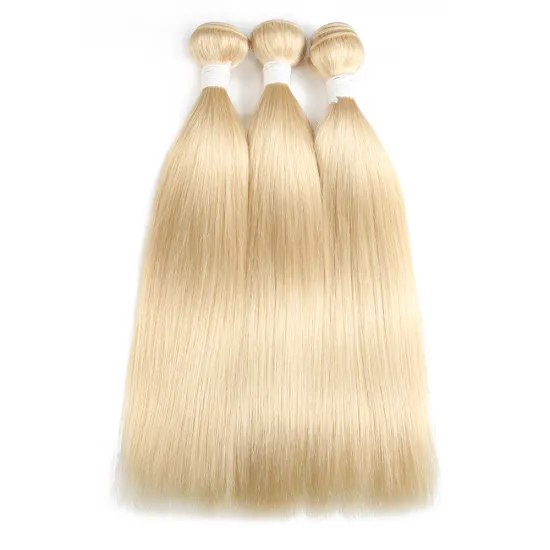 X-TRESS Brazilian Straight Human Hair Bundles Weave Blonde 613# Hair Color Non Remy 100% Human Hair Weft