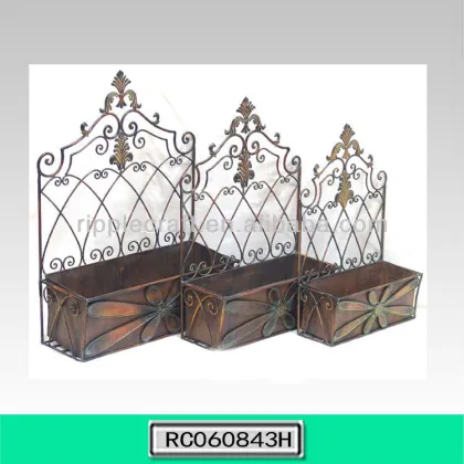 S/3 Decorative Hanging Outdoor Wall Planter