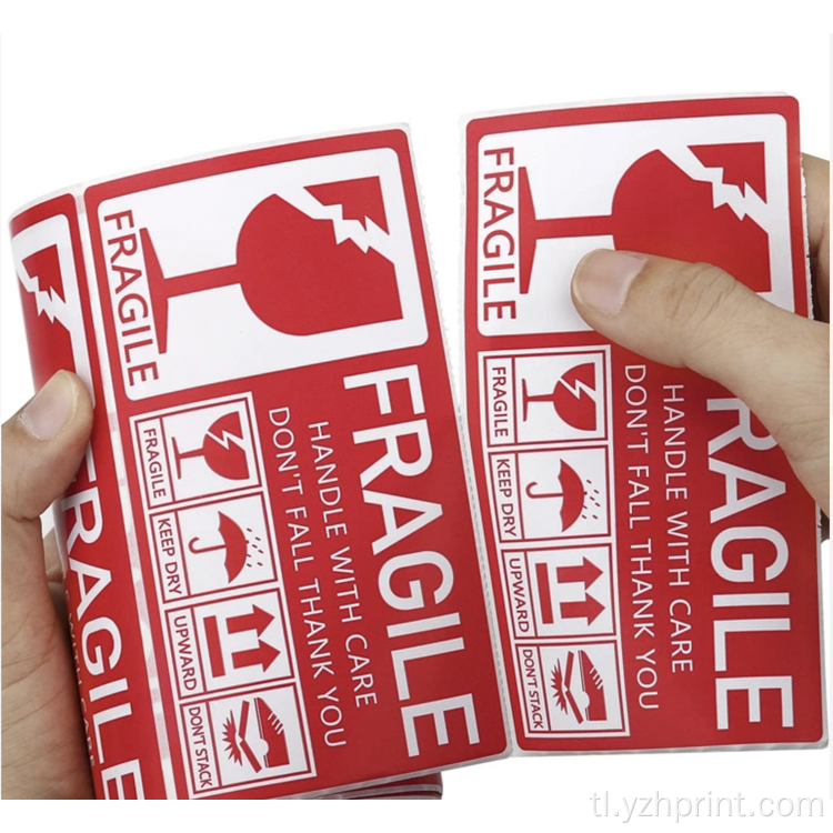 Fragile label sticker marupok na sticker roll sheet