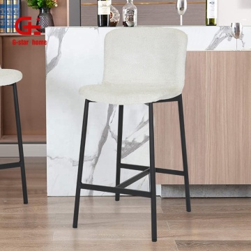 Modern Nordic Fabric Bar Chair for Living Room and Kitchen