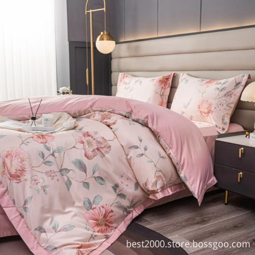 King/Queen Size Colorful Comforter cover 4-Piece Bedding Set