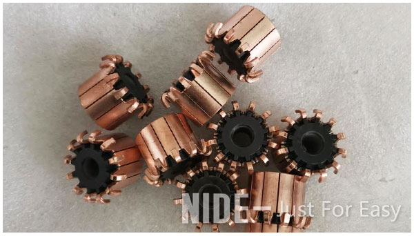 electric AC motor armature commutator