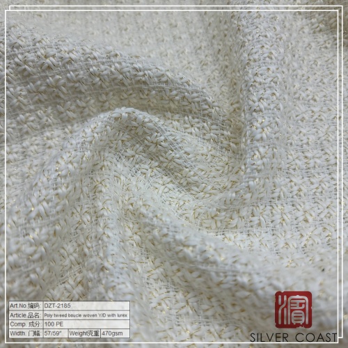 Poly Tweed Boucle Garn mit Lurex gefärbt