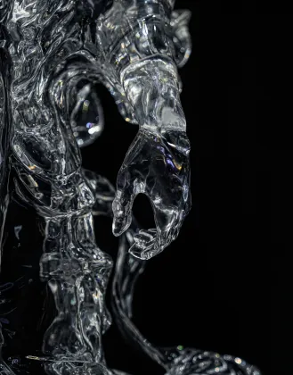 Crystal Sun Wukong Monkey King Sculpture