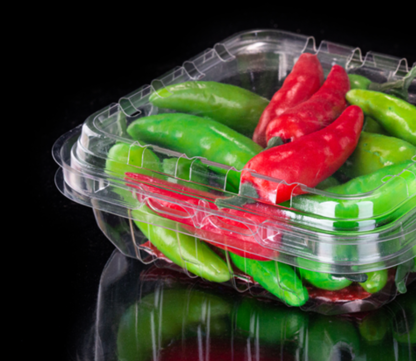 Blister clamshell packaging for vegetables