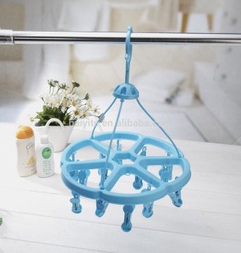 plastic clothes hanger with 15 pegs,plastic hanger with clips
