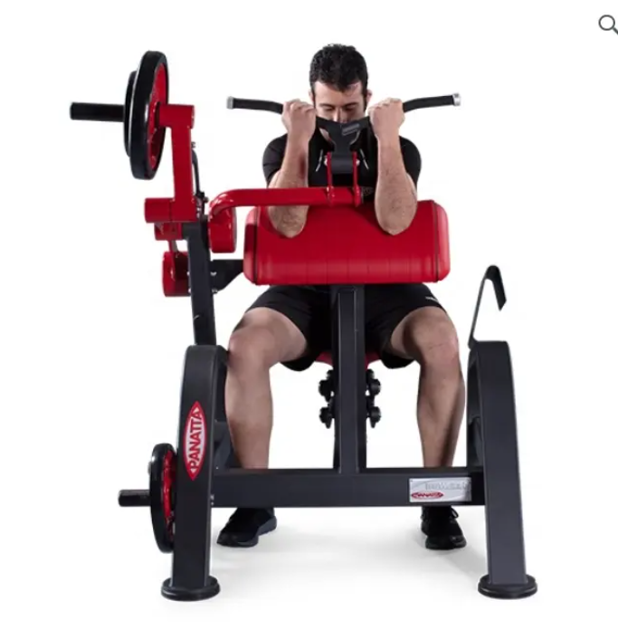 Curling Machine Free Weight Plated Loaded Seated Bicep