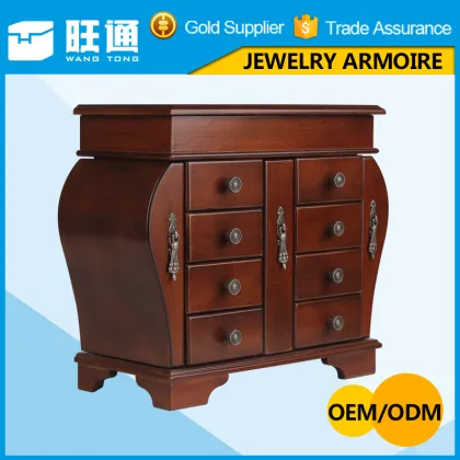 Wooden living room furniture decorative wood display cabinet