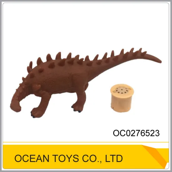 Wholsale mini wildlife soft rubber dinosaur toy with IC OC0276523