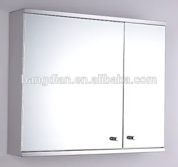 Two-door design for stainless steel bathroom mirror cabinets