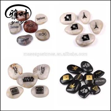 Colorful Natural River Stones OEM Productions Engraved Stones Word Stones