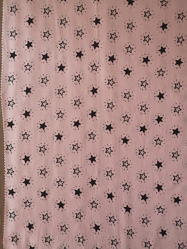 Tela de tejido de impresión Rayon Challis 30S diseño estrellas