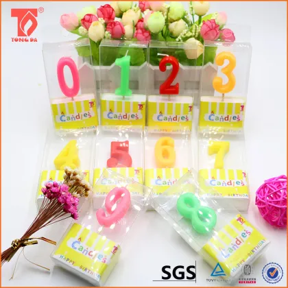 China good quality toothpick orange number candles