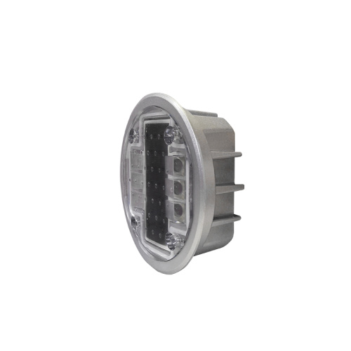 Yellow flashing light aluminum pressure round road stud