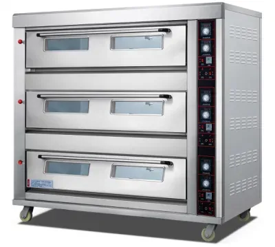 China Guangdong Guangzhou Zbx Manufacturer Commerical Three Layer Nine Tray Stainless Steel Gas Steam Oven