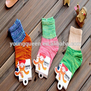 HW193 Children's socks wholesale cotton socks boys and girls spell color socks