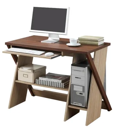 Two Tone Color Contemporary Computer Workstation PC Desk
