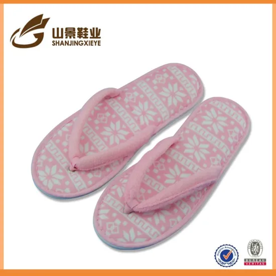 2016 low price disposable indoor hotel houseguest flip flop slipper