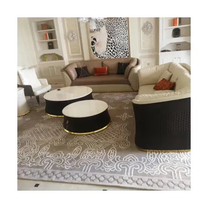 Custom 100% Wool Thick Hand Tufted Rug Carpets for Living Room