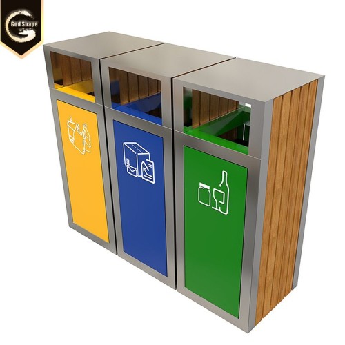 Outdoor Rectangular Trash Bins