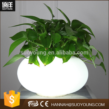 Modern newly fashionable gift design led lighted flower pot home decorative shop table lamp made in china