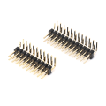 Espacio de pin de 2.54 mm Fila doble 90 grados