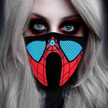 LED Sound-Activated Halloween Christmas Party Mask for Rave Events