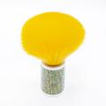 Deep Yellow Synthetic Rhinestone Handle Dust Neck Brush