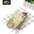 Custom beauty style cute metal cover notebook