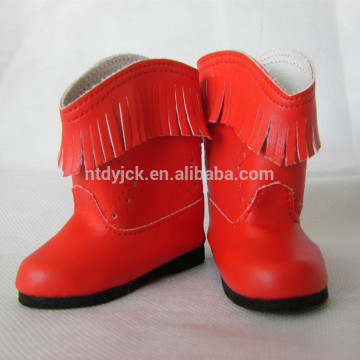 Doll shoes red 18 inch boots for American girl
