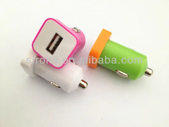 12/24V NEW Universal single usb car charger plug in car charger adapter with 1A output for mobile phone