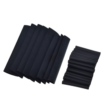TZT 127pcs/set Assorted Heat Shrink Tube Black