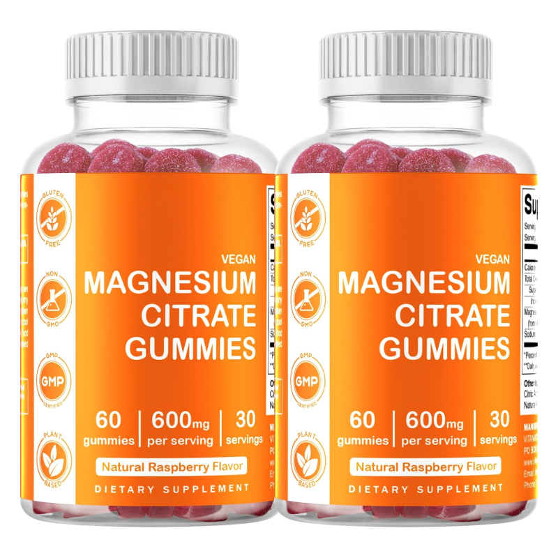 Gomitas de magnesio 600mg Relajación Músculo Soporte óseo