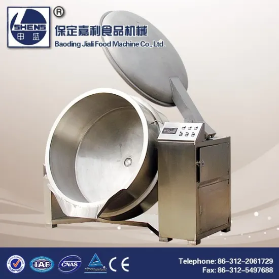 large capacity stainless steel Tilting commercial cooking pots with cover