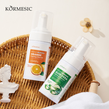 Nhà máy Miduo OEM 100ml Aloe Vera Orange Green dưỡng ẩm Vitamin C Deep Clean Hyaluronic Acid Bọt Sốp