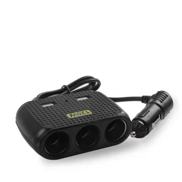 3 Port 3.1A USB Car Charger 12-24V 120W Cigarette Lighter Adapter