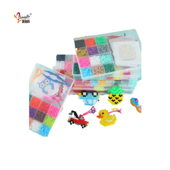 DIY Beading Kit: 200+ Colorful Perler Beads for Creative Education and Fun