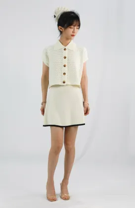 Short Sleeved Knitted Cardigan