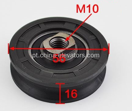 3201.05.0032 56mm Wittur Selcom Rolo do cabide da porta superior 56*16*6202