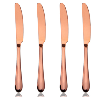 YF3-014,5-piece set,rose gold plated flatware wholesale