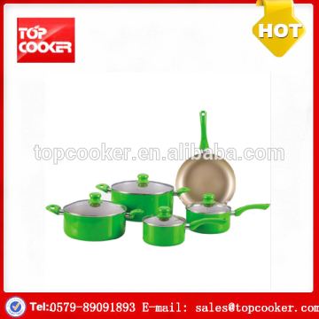 9PCS Aluminium Color Nonstick German Style Cookware Sets