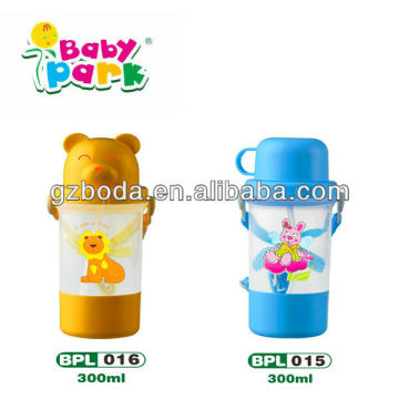 yellow leopard print baby water bottle